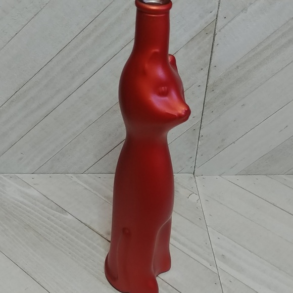 Moselland Happy Cat Rheinhessen  Collection Metallic Red Bottle Vase - Picture 5 of 6